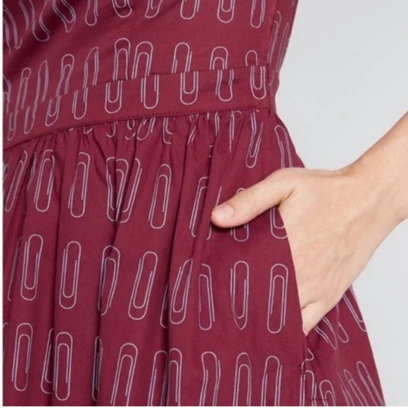 NWT Modcloth What's The Scoop A-Line Paper Clip Dress SIZE XXS e30 - Picture 3 of 10